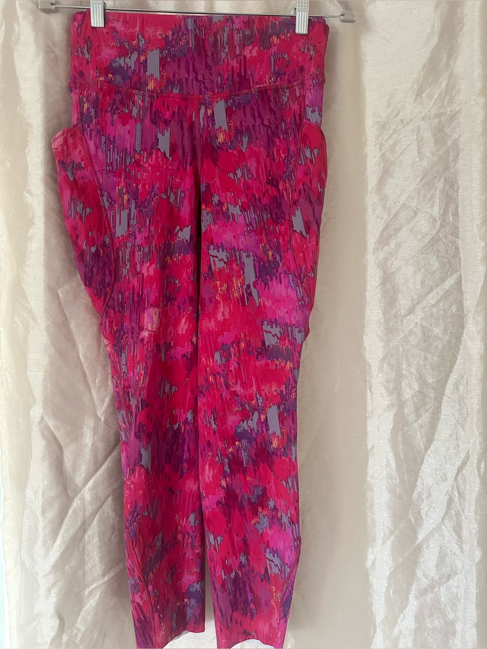 lululemon Pink and Purple Abstract Leggings